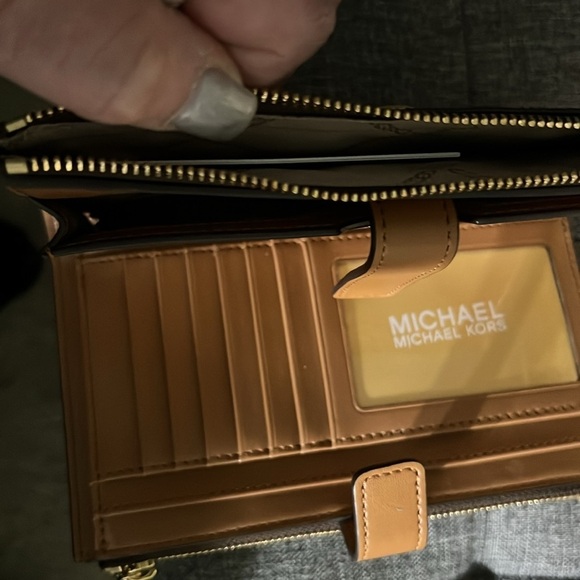 MICHAEL KORS Jet Set Travel Double Zip Phone Case Card Holder Wristlet Wallet - Picture 7 of 9